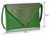 LSE00205 - Green Large Slim Clutch Bag With Studded Flap