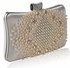 LSE00206 - Wholesale & B2B Champagne Beaded Pearl Rhinestone Clutch Bag Supplier & Manufacturer