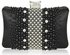 LSE00207 - Wholesale & B2B Black Beaded Pearl Rhinestone Clutch Bag Supplier & Manufacturer