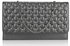 LSE00218 - Black Quilted Purse With Skull Stud Detail