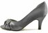 LSS00133 - Silver Diamante Satin Court Shoes