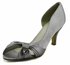 LSS00133 - Silver Diamante Satin Court Shoes