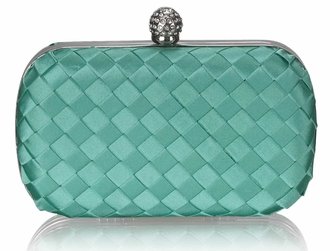 LSE00213 - Gorgeous Emerald Hard Case Evening Bag