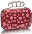 LSE00223 - Red Women's Knuckle Rings Clutch With Crystal Decoration