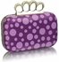 LSE00223 - Purple Women's Knuckle Rings Clutch With Crystal Decoration