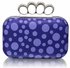 LSE00223 - Blue Women's Knuckle Rings Clutch With Crystal Decoration