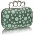 LSE00223 - Green Women's Knuckle Rings Clutch With Crystal Decoration
