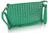 AG00230 - Green CrossBody Bag With  Stud Detail