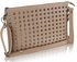 AG00230 - Nude CrossBody Bag With  Stud Detail