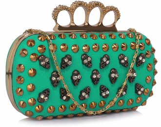LSE00231- Wholesale & B2B Emerald Women's Knuckle Rings Evening Bag Supplier & Manufacturer