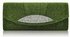 LSE00237 - Green Diamante Evening Clutch Bag