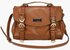 LS6042 - Brown Buckle Detail Tote Bag With Long Strap