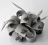 LSH00178 - Grey Feather & Flower Fascinator
