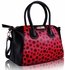 red polka dot purse