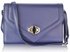 LSE00229 - Navy Flapover Twist-  Lock Clutch Purse