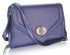 LSE00229 - Navy Flapover Twist-  Lock Clutch Purse