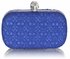 LSE0035 - Blue Satin Evening Clutch Bag