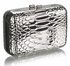LSE0038- Silver Hard Case Clutch Bag