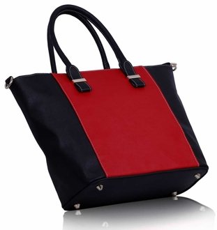 black tote red lining