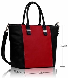 black tote red lining