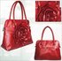 LS1154 - Red Fashion Tote Handbag With Oversized Flower