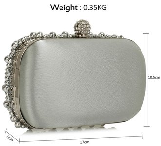 silver pearl clutch