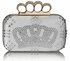 LSE0046 - Ivory Crown Diamante Clutch Bag