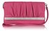 LSE00187- Pink Flapover Clutch Purse