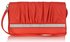 LSE00187- Red Flapover Clutch Purse