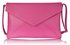 LSE00220 - Fuchsia Large Flap Clutch purse