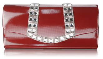 LSE0064 - Red Patent Clutch Bag