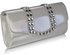 LSE0064 - White Patent Clutch Bag