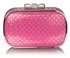 LSE00257 - Pink Crystal Evening Clutch Bag