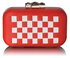 LSE0059 - Red/White Hardcase Clutch Bag