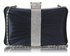 LSE0048 - Wholesale & B2B Gorgeous Navy Crystal Strip Clutch Evening Bag Supplier & Manufacturer