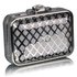 LSE00273 - Silver Luxury Clutch Purse