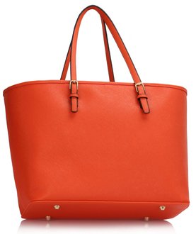 LS00297 - Orange Tote Shoulder Bag