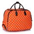 LS00309 - Orange Light Travel Holdall Trolley Luggage With Wheels - CABIN APPROVED