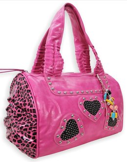 pink studded purse