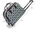 LS00309D - Blue London Bear Travel Holdall Trolley Luggage With Wheels - CABIN APPROVED