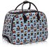 LS00309D - Blue London Bear Travel Holdall Trolley Luggage With Wheels - CABIN APPROVED