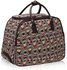 LS00309D - Grey London Bear Travel Holdall Trolley Luggage With Wheels - CABIN APPROVED