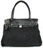 LS8201 - Black Padlock Diamante Tote Handbag