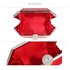 LSE00285 - Red Rhinestone Studded Hard Box Bridal clutch bag