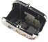 LSE00290 - Black Hard Case Clutch Bag With Kiss Lock