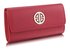 LSE0026A -  Red Large Flap Clutch purse