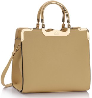 beige grab bag