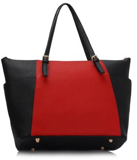 black tote red lining