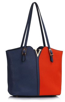 blue and orange purse