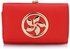 LSP1066 - Red Purse/Wallet with Metal Decoration